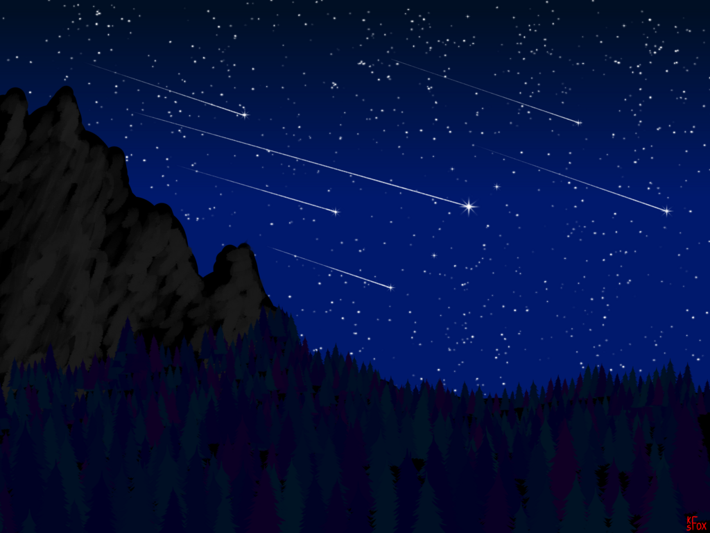 Meteors painting